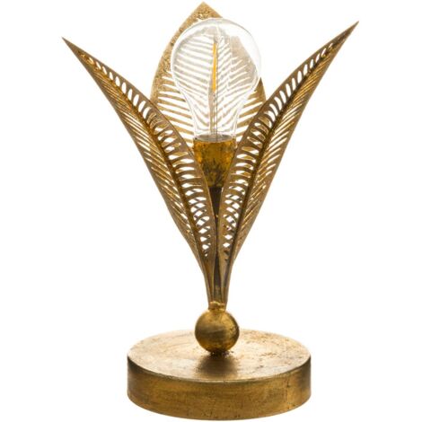 Lampe LED Feuille doré H25cm - Atmosphera créateur d'intérieur - Or