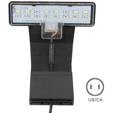 Lampe LED fine pour aquarium, sécable, 8 W, étanche, pour la croissance des plantes et l'eau douce, noire.