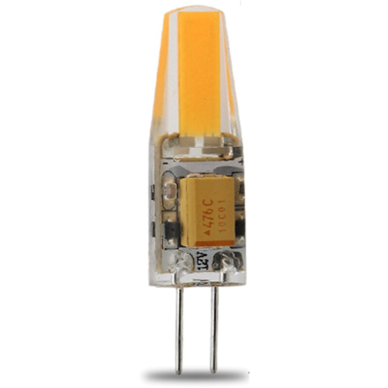 Lampe led G4 silicone 1W8 cob 12VDC blanc froid diamètre 10 mm