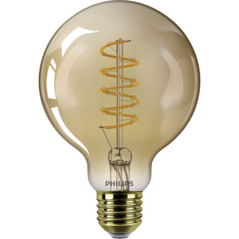 lampe led globe filament e27 4 w 250 lm 1800i ambre gradable