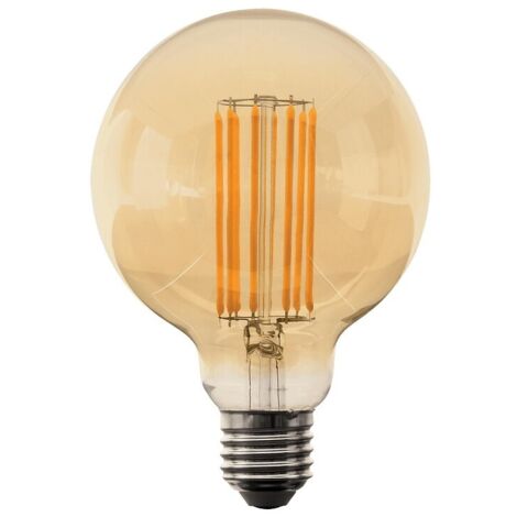 Lampe LED globe vintage à filament Long G95 E27 8 W 680 lm 2000K - ASLO
