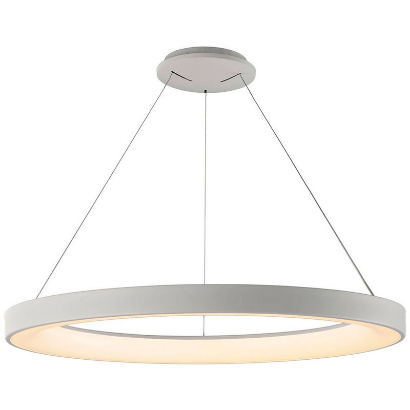 Mantra - Inspired Niseko Ring Pendant 90cm 66W led, 3000K-6000K Accordable, 4200lm, Télécommande, Blanc, 3 ans de garantie