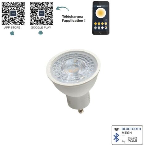 Lampe LED GU10 5W TW Bluetooth Mesh 2700K-5000K 60° 230V - Europole
