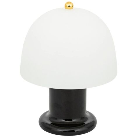 Lampe LED haut 21 cm verre noir