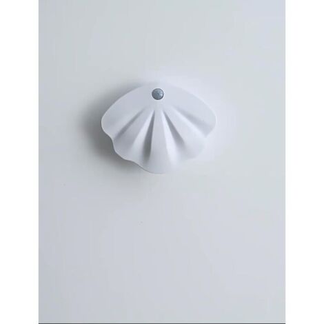 Lampe LED intelligente rechargeable avec capteur de corps humain, veilleuse magnétique sans câblage, applique murale intérieure, numéro de porte（Blanc）