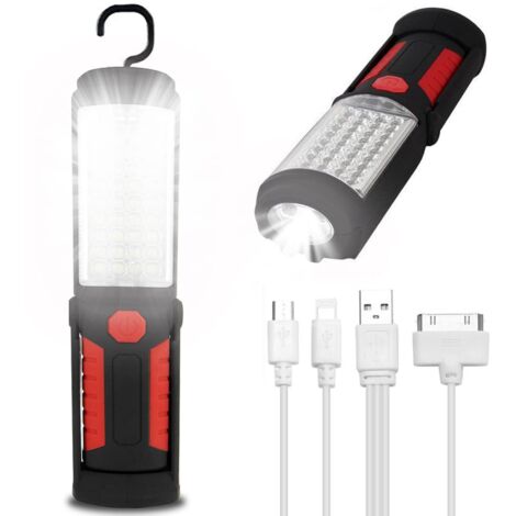Lampe LED, lampe de travail LED rechargeable avec lampe torche LED magnétique1pcs
