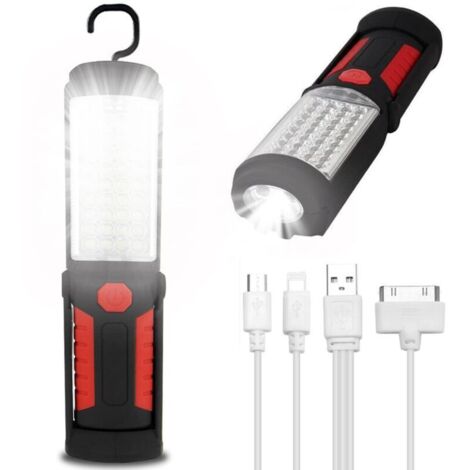 Lampe LED, lampe de travail LED rechargeable avec lampe torche LED magnétique1pcs