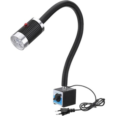 Lampe LED Magnétique Flexible 9 W - Bras Lumineux Étanche Avec Base Magnétique pour Établi d'Atelier, Tour, Fraiseuse CNC et Métal