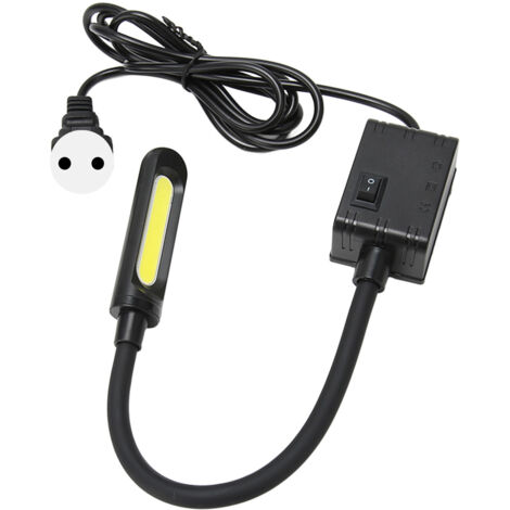 Lampe LED magnétique flexible pour machine à coudre, 10 perles lumineuses, économie d'énergie, 110‑240V, prise EU