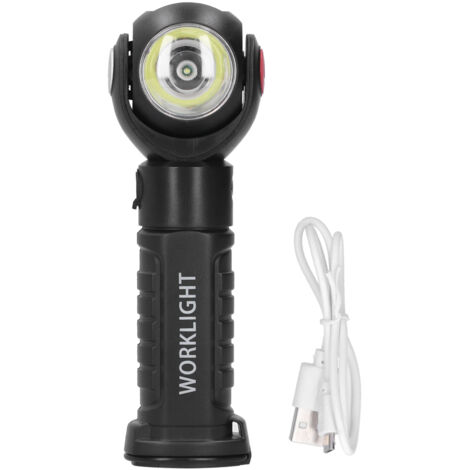 Lampe LED magnétique rotative rechargeable pour urgences et fournitures industrielles