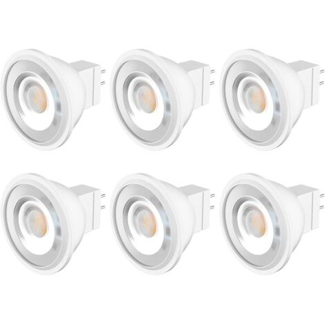 Lampe LED MR11, MR11 GU4 LED 12V Blanc Chaud 3W 40 degrés, Non Dimmable, Remplace Lampe Halogène 25W, Pack de 6