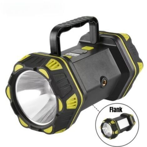 Lampe LED multifonctionnelle puissante avec batterie grande capacité, charge Type-C, 8 modes d'éclairage, lumière latérale douce COB, portable pratique et facile à utiliser，4800ah