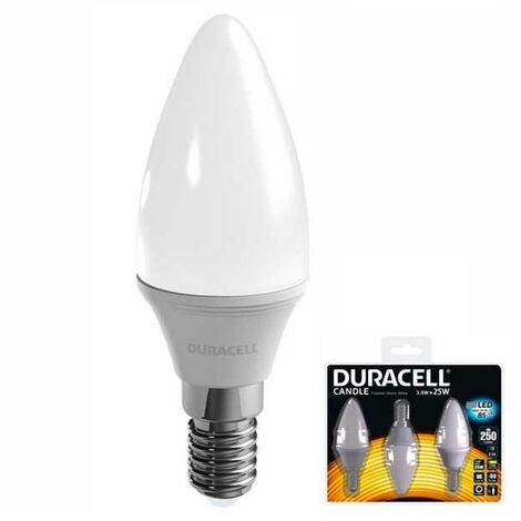 Lampe LED Olive E14 W 3,8 2700°K lot de 3 Duracell