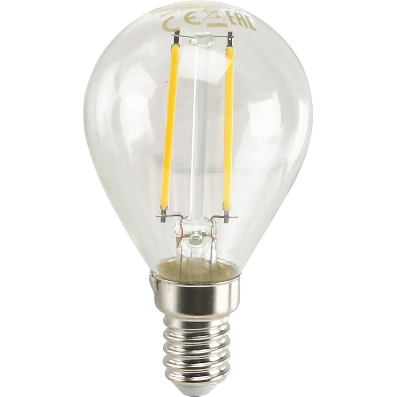 Lampe LED PHILIPS LED classic 25W P45 E14, blanc chaud, 2 W, transparent