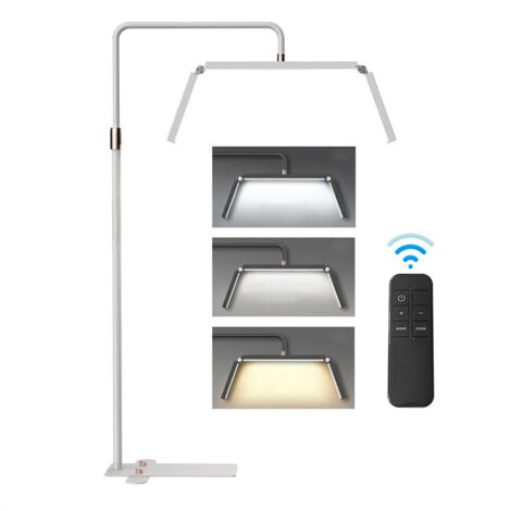 Lampe LED pliable 40 W, éclairage de sol, éclairage de remplissage, lampe de lune, intensité variable 3 200 K-5 600 K, avec télécommande, 180 cm