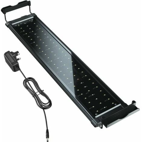 JUSCH Lampe Led Pour Aquarium À Spectre Complet Avec Supports Extensibles, Convient Pour Les Aquariums D\'Eau Douce/Marine Et Les Aquariums Plantés (Lb-60-90 Cm)