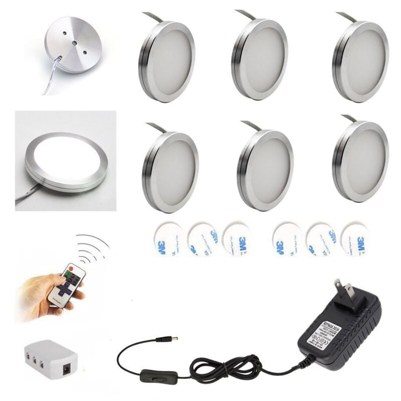 ZVD - Lampe led pour Armoire de Cuisine 12W avec Télécommande rf, Blanc Froid 6500K