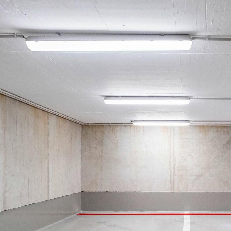 Lampe led pour baignoire, lampe d'entrée, lampe de garage, lampe pour pièce humide, plafonnier, protection contre les jets d'eau, 48 w 5760 lm 6500 k