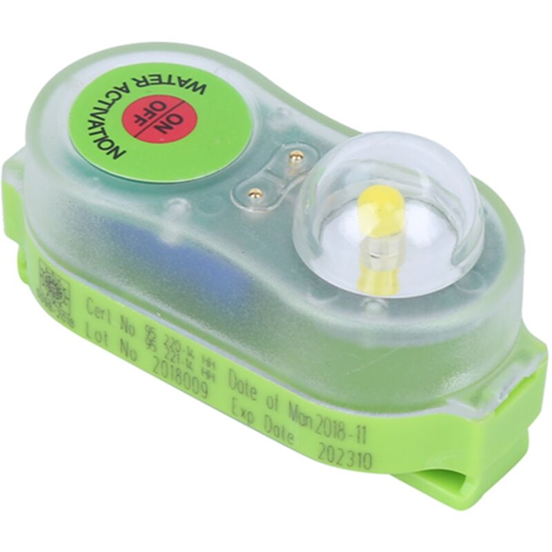 Lampe LED pour gilet de sauvetage, lumière cyan auto-allumante au contact de l'eau de mer, lampe torche de sauvetage avec batterie lithium JHYD I.