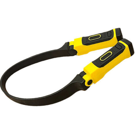 Lampe LED pour le cou, jaune, 1 lampe de camping rechargeable par USB pour une utilisation en extérieur