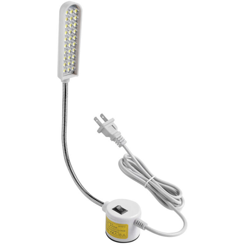 Lampe LED pour machine à coudre avec col de cygne flexible à 360 ° et base magnétique