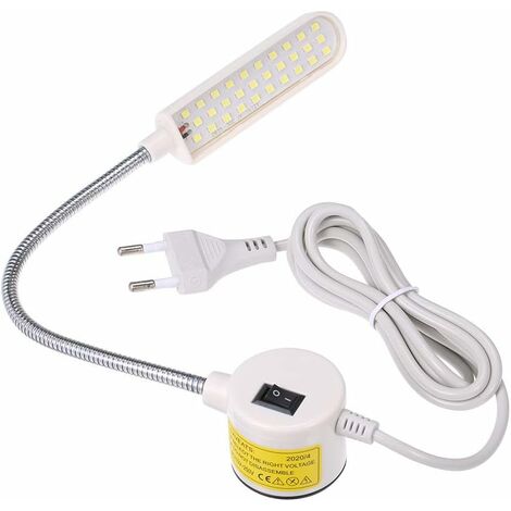 Lampe LED pour machine à coudre, lampadaire fixe, éclairage partiel pour vêtements de voiture pour le travail à domicile (1 pièce en euro)