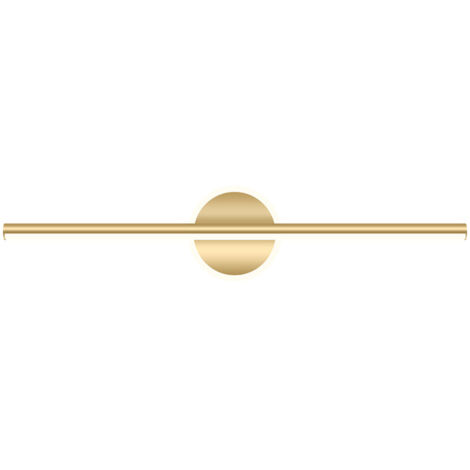 Lampe LED pour miroir de salle de bain, lampe de vanité moderne, lampe de vanité de salle de bain, lampe murale de vanité de baignoire en métal doré, 40 x 13 x 6 cm, lumière chaude 10W