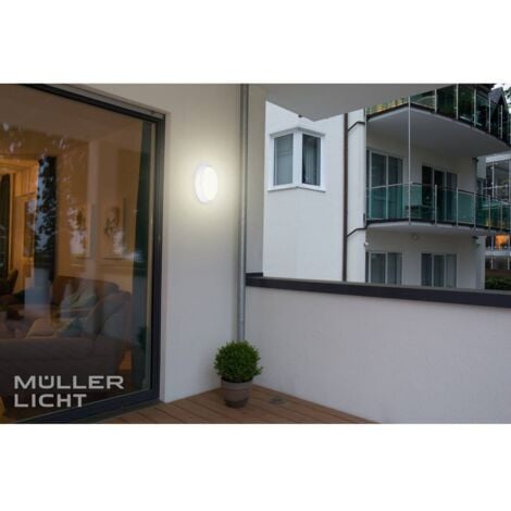 MULLER LICHT Lampe LED pour pièce humide avec détecteur de mouvements StarLicht 20300538 LED intégrée 8 W N/A blanc
