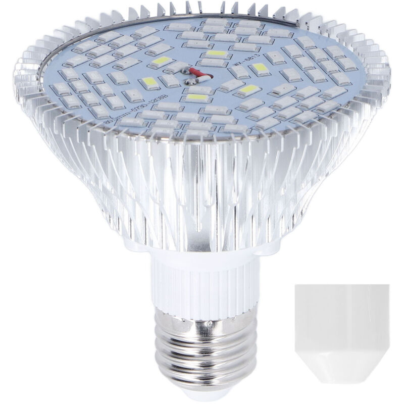 Lampe LED pour Plantes, Spectre Complet, E27, 85-265V, pour Semis de Plantes d'intérieur (50W, 78 Perles)