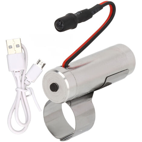 Lampe LED pour pouce avec angle d'éclairage réglable, recharge USB et cure-oreille en acier inoxydable