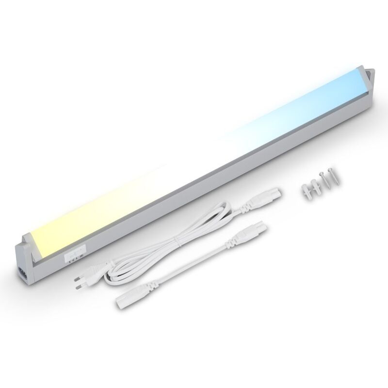Lampe led pour sous meuble Lampe de cuisine 54,5 cm cct orientable 6,5 w argent Brilo ner