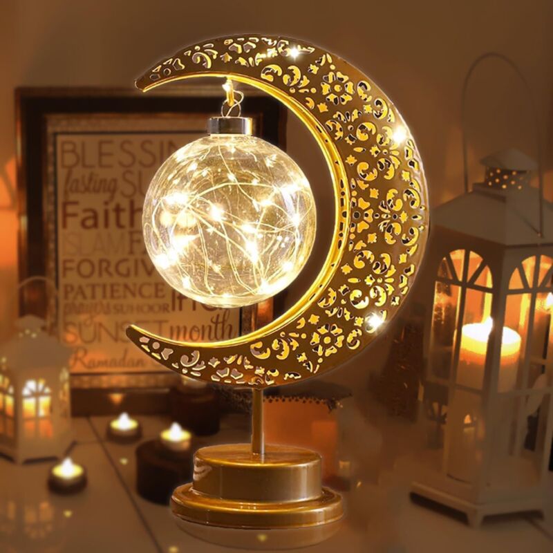 Lampe LED Ramadan Décorative – Lumière Chaude pour Salon, Chambre et Table, Idéale pour Soirées Iftar et Ambiance Familiale