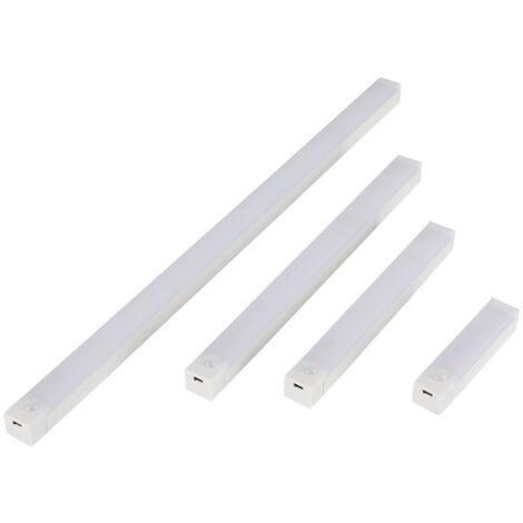 Lampe LED rechargeable à détecteur de mouvement sous meuble - Veilleuse USB à intensité variable pour chambre et couloir 50 cm