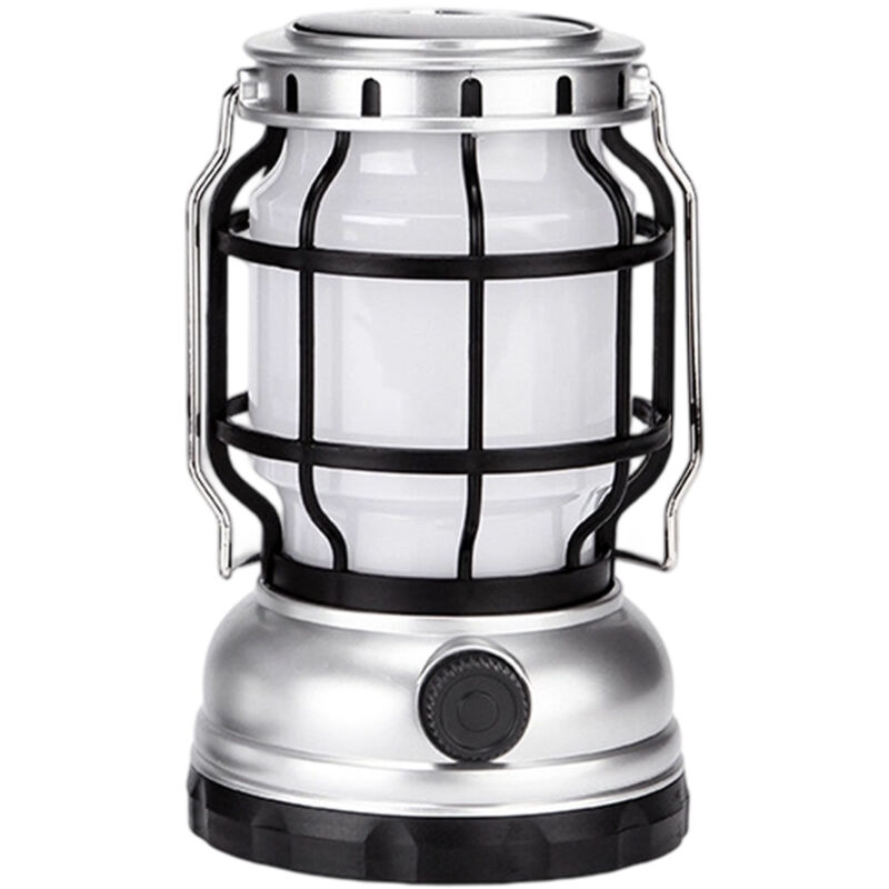 Lampe LED, rechargeable solairement, lampe de camping, rechargeable par USB, haute luminosité, lampe torche, matériel de prévention des catastrophes,