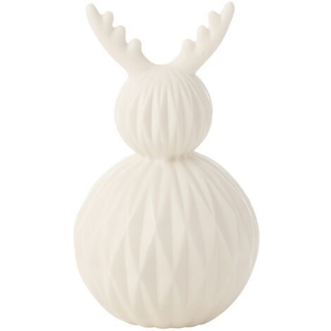 Lampe LED renne en porcelaine 23 cm