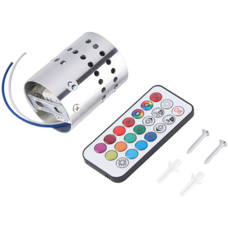 Lampe LED RGB 3 W, lampe murale/plafonnier, pub, salle de fête, éclairage décoratif, télécommande 85-265 V