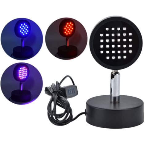 Lampe LED rouge portable pour soins de la peau, 3 couleurs réglables, rechargeable par USB