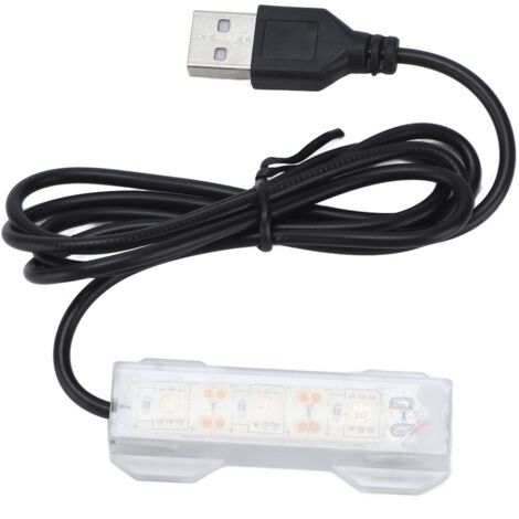 Lampe LED rouge pour aquarium, rechargeable par USB, en plastique, idéale pour les plantes aquatiques et l'aménagement paysager.