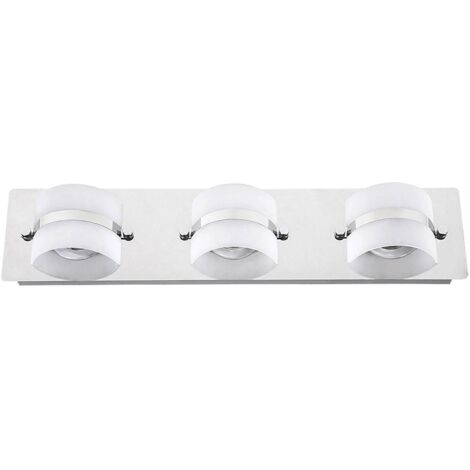 Lampe LED salle de bain Tony métal verre chrome / plastique opale L: 7,5 cm B: 49,5cm H: 11,5cm IP44