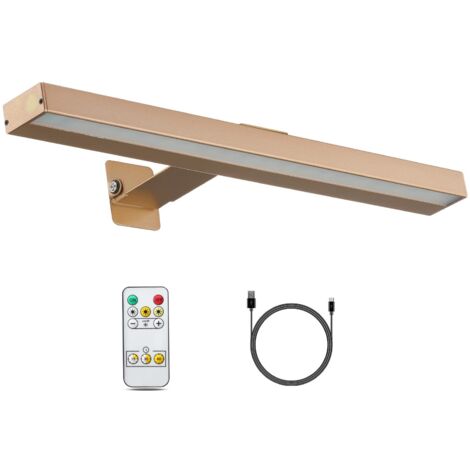Lampe LED sans fil avec télécommande, lampe d'affichage artistique rechargeable en métal de 40 cm, intensité variable et minuterie, 3 modes, éclairage cible pour cadre, galerie, portrait