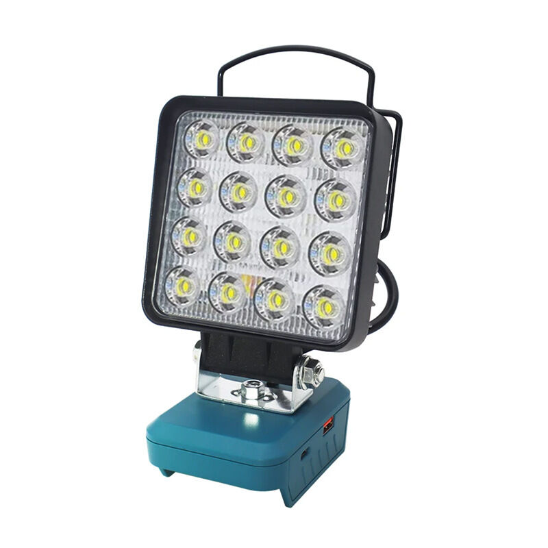 Lampe LED sans Fil pour Makita 15V - 26W/2600lm, Rechargeable avec Ports Type C et USB, Projecteur Portable Idéal pour Garage, Chantier, Camping