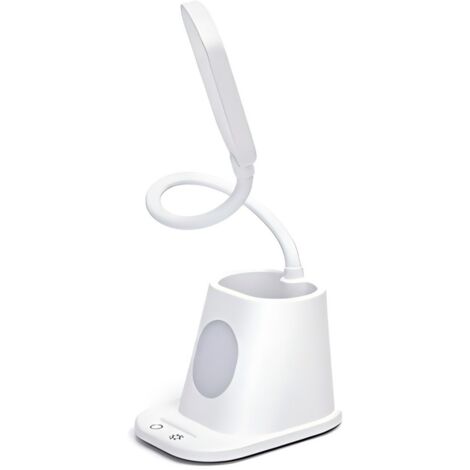 Lampe LED sans fil rechargeable avec compartiment de rangement, luminosité et couleur réglables, idéale pour les étudiants