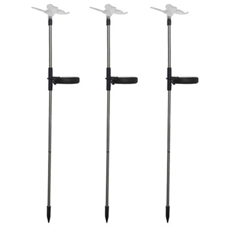 Lampe LED solaire à couleur changeante avec papillon, luminaire décoratif d'extérieur, idéal pour un jardin, 3 unités