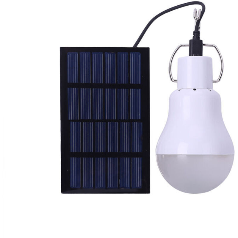 Lampe LED Solaire Extérieure à Suspendre Avec 3,45M Câble, Lanterne Solaire Portable Avec Panneau Solaire, Ampoule LED Solaire Recahrgeable pour