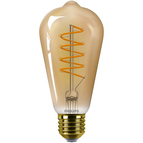 lampe led st64 filament e27 4 w 250 lm 1800i ambre gradable