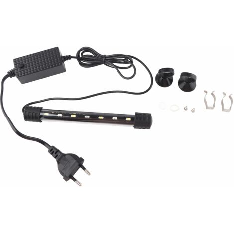 Lampe LED submersible haute luminosité pour aquarium, bleu et blanc, avec prise UE 220 V ZY 15B et interrupteur.
