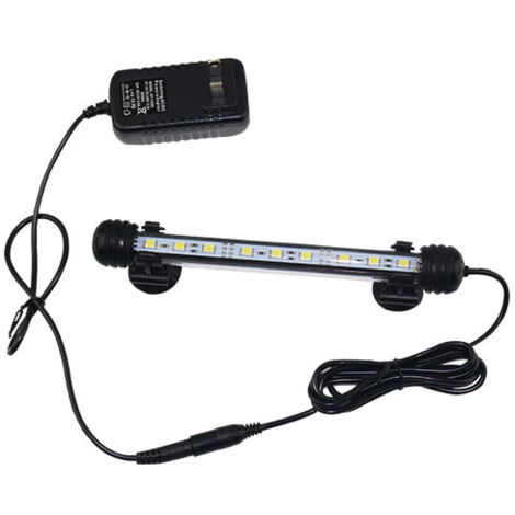 Lampe LED submersible pour aquarium, avec minuterie marche/arrêt automatique, blanche