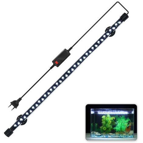 Lampe LED submersible pour aquarium, modèle : blanc, 58 cm (US)