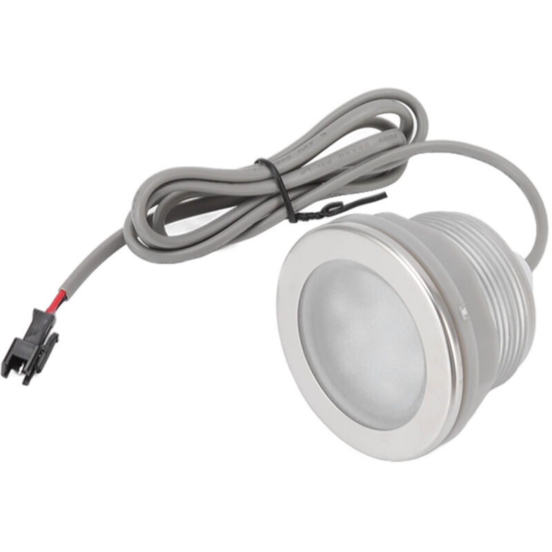 Lampe LED submersible pour piscine et bain, acier inoxydable, surface givrée multicolore, éclairage étanche pour bassins et spas.