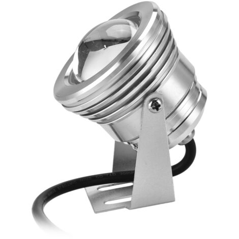 Lampe LED submersible RGB 12V 10W étanche pour aquarium, bassin, jardin, projecteur argenté